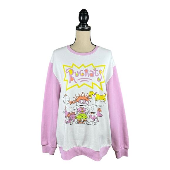 Boxlunch Rugrats Portrait Colorblock Crewneck Sweatshirt - Picture 2 of 5